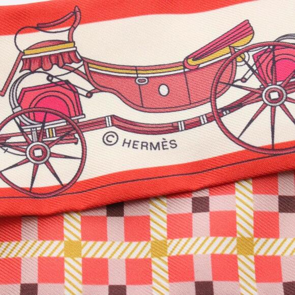 HERMES Cream Silk Scarf - Picture 2 of 4